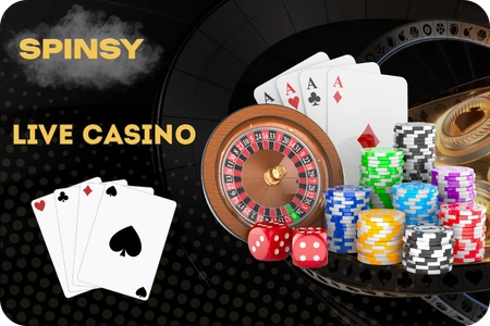 Spinsy Casino live dealer tables streamed in 1080p HD from Evolution, Pragmatic Play Live and Ezugi, including Lightning Roulette, Crazy Time and Monopoly Live